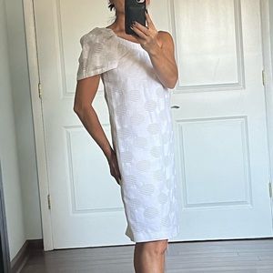 WHIT white one shoulder mini dress size S